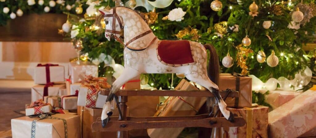 Child's rocking horse for Christmas events in Sevenoaks with Christmas At Chartwell in Kent
